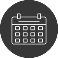 kalender lijn omgekeerd icoon ontwerp vector