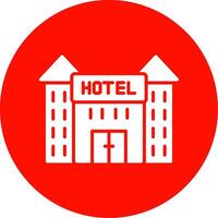 hotel multi kleur cirkel icoon vector