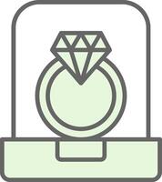 diamant ring filay icoon ontwerp vector