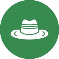cowboy hoed multi kleur cirkel icoon vector