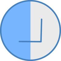 chevron lijn gevulde blauw icoon vector