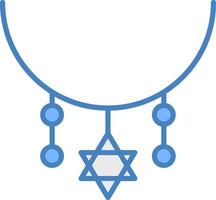 ketting lijn gevulde blauw icoon vector