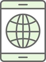 aarde wereldbol filay icoon ontwerp vector