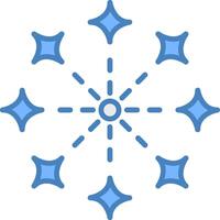 lichten lijn gevulde blauw icoon vector