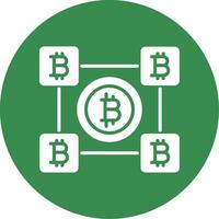 bitcoin blokken multi kleur cirkel icoon vector