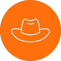 cowboy hoed multi kleur cirkel icoon vector