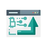 bitcoin-pictogram in gevulde platte stijl. vectorillustratie voor grafisch ontwerper, website, app. vector