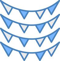 viering vlag lijn gevulde blauw icoon vector