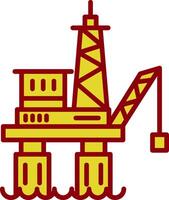 offshore platform wijnoogst icoon ontwerp vector