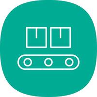 transportband riem lijn kromme icoon ontwerp vector
