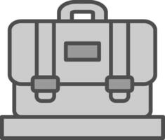 koffer lijn gevulde grijswaarden icoon ontwerp vector