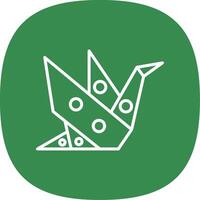 origami lijn kromme icoon ontwerp vector