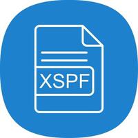 xspf het dossier formaat lijn kromme icoon ontwerp vector