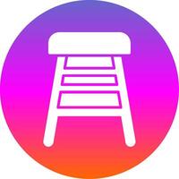 bar stoel glyph helling cirkel icoon ontwerp vector