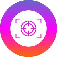 focus glyph helling cirkel icoon ontwerp vector