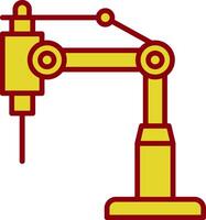 robot arm wijnoogst icoon ontwerp vector