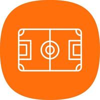 Amerikaans voetbal veld- lijn kromme icoon ontwerp vector