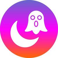 halloween maan glyph helling cirkel icoon ontwerp vector