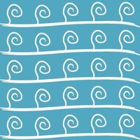 klassieke abstracte blauwe witte zee golven tribal patroon vector