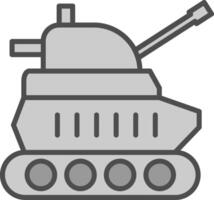 tank lijn gevulde grijswaarden icoon ontwerp vector