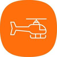 helikopter lijn kromme icoon ontwerp vector