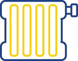 radiator lijn twee kleur icoon ontwerp vector