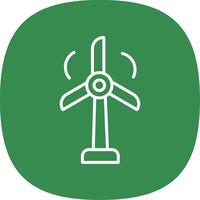wind turbine lijn kromme icoon ontwerp vector