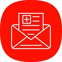 uitnodiging brief lijn kromme icoon ontwerp vector