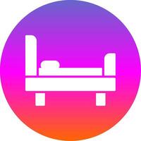 bed glyph helling cirkel icoon ontwerp vector