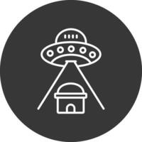 ufo lijn omgekeerd icoon ontwerp vector