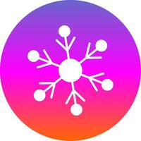 sneeuwvlokken glyph helling cirkel icoon ontwerp vector