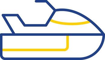 Jet ski lijn twee kleur icoon ontwerp vector