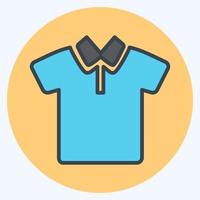 pictogram t-shirt 1 - kleur partner stijl, eenvoudige illustratie, bewerkbare lijn vector