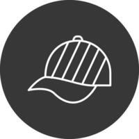 hoed lijn omgekeerd icoon ontwerp vector