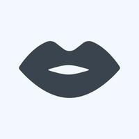 pictogram lip - glyph-stijl vector