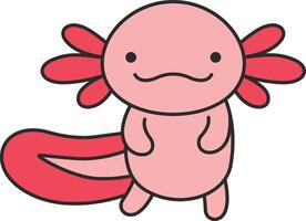 schattig tekenfilm axolotl illustratie vector