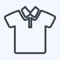 pictogram t-shirt 1 - lijnstijl, eenvoudige illustratie, bewerkbare lijn vector