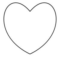 liefde symbool. hart lijn icoon, schets logo illustratie, geïsoleerd hart Aan een wit achtergrond vector