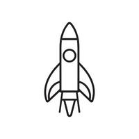 raket icoon. zwart raket icoon Aan wit achtergrond. illustratie vector