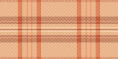 landschap Schotse ruit plaid textuur, detailopname kleding stof textiel . kunst patroon controleren naadloos achtergrond in oranje en licht kleuren. vector