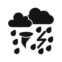 Slecht weer vector pictogram