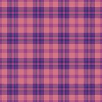 kleermaker textiel controleren , idee plaid achtergrond patroon. ansichtkaart kleding stof Schotse ruit naadloos structuur in roze en Purper kleuren. vector