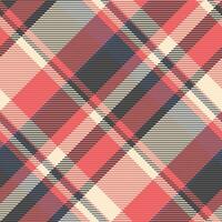 scherm controleren achtergrond, seizoen naadloos textiel kleding stof. majestueus plaid structuur patroon Schotse ruit in rood en grijs kleuren. vector