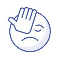 krijgen deze verbazingwekkend icoon van facepalm emoji, verdrietig uitdrukkingen emoji vector