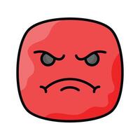 hebben een kijken Bij deze verbazingwekkend icoon van boos emoji, premie vector