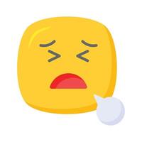 uniek en premie van moe emoji, bewerkbare icoon vector