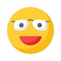 nerd emoji icoon ontwerp, klaar voor premie gebruik vector