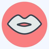 pictogram lip - kleur partner stijl vector