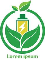 hernieuwbaar energie middelen logo milieu vriendelijk energie middelen logo eco vriendelijk licht logo vector