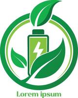 hernieuwbaar energie middelen logo milieu vriendelijk energie middelen logo eco vriendelijk licht logo vector